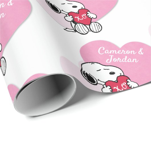 Snoopy Hugs & Kisses Cadeaupapier (Rol Hoek)
