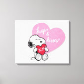 Snoopy Hugs & Kisses Canvas Afdruk (Voorkant)