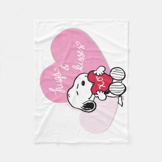 Snoopy Hugs & Kisses Fleece Deken (Voorkant)