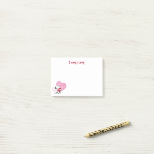Snoopy Hugs & Kisses Post-it® Notes (Op bureau)