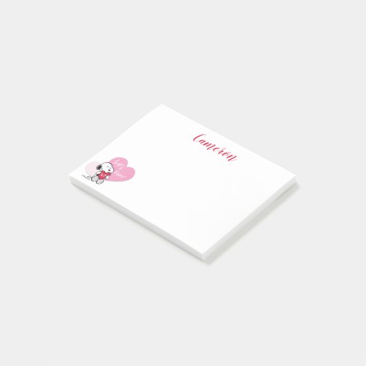 Snoopy Hugs & Kisses Post-it® Notes (Schuin)
