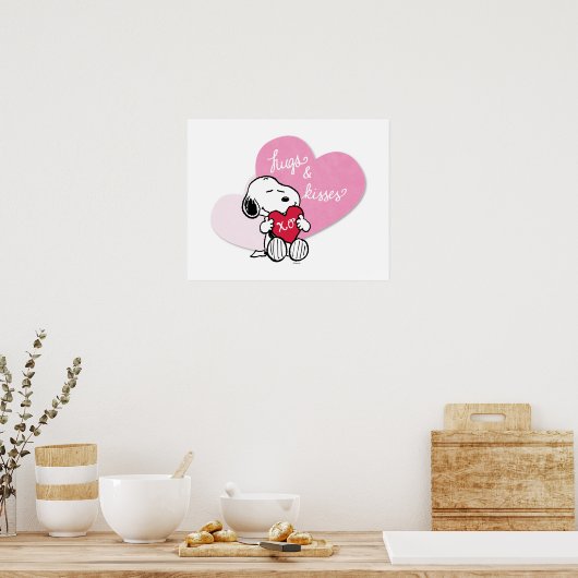 Snoopy Hugs & Kisses Poster (Keuken)