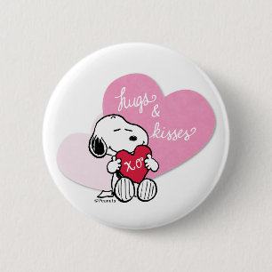 Snoopy Hugs & Kisses Ronde Button 5,7 Cm