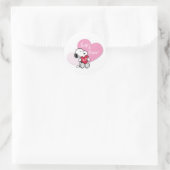 Snoopy Hugs & Kisses Ronde Sticker (Tas)