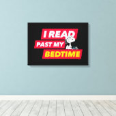 Snoopy "Ik heb mijn bedtijd gelezen" Canvas Afdruk (Insitu (Houten vloer))