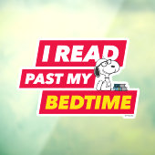Snoopy "Ik heb mijn bedtijd gelezen" Raamsticker (Vel 3)