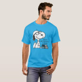 Snoopy "Ik heb mijn bedtijd gelezen" T-shirt (Voorkant volledig)
