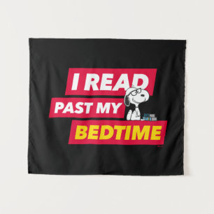 Snoopy "Ik heb mijn bedtijd gelezen" Wandkleed