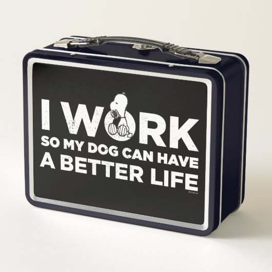 Snoopy - Ik werk zo dat mijn hond een beter leven  (Achterkant)