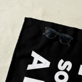 Snoopy - Ik werk zo dat mijn hond een beter leven  Strandlaken (In situ)