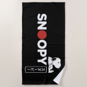 Snoopy Japanese Typography Graphic Strandlaken (Voorkant)