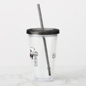 Snoopy Japanse Typografie Grafisch Acryl Drinkbeker (Links)
