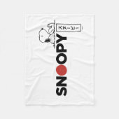 Snoopy Japanse Typografie Grafisch Fleece Deken (Voorkant)