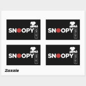 Snoopy Japanse Typografie Grafisch Rechthoekige Sticker (Vel)
