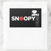Snoopy Japanse Typografie Grafisch Rechthoekige Sticker (Tas)