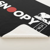 Snoopy Japanse Typografie Grafisch Sherpa Deken (3/4)