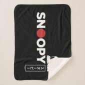 Snoopy Japanse Typografie Grafisch Sherpa Deken (Voorkant)