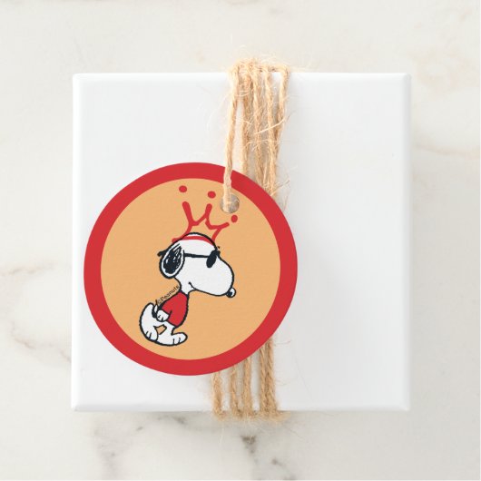 Snoopy - Joe Cool Crown Bedankjes Labels (In situ)