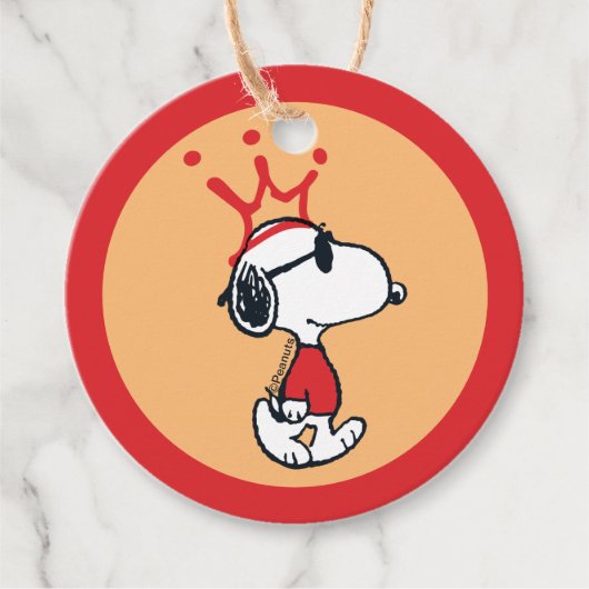 Snoopy - Joe Cool Crown Bedankjes Labels (Voorkant)