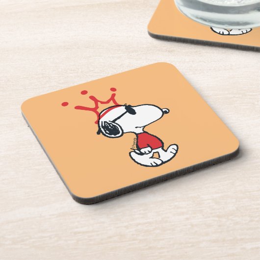 Snoopy - Joe Cool Crown Bier Onderzetter (Linkerzijde)