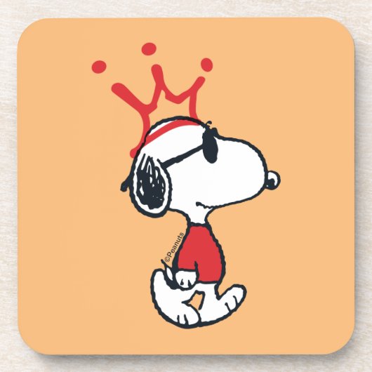 Snoopy - Joe Cool Crown Bier Onderzetter (Voorkant)