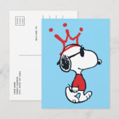 Snoopy - Joe Cool Crown Briefkaart (Voorkant / Achterkant)