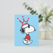Snoopy - Joe Cool Crown Briefkaart (Staand voorkant)