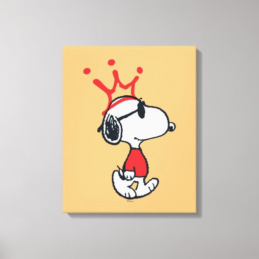 Snoopy - Joe Cool Crown Canvas Afdruk (Voorkant)
