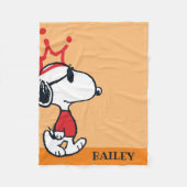 Snoopy - Joe Cool Crown Fleece Deken (Voorkant)
