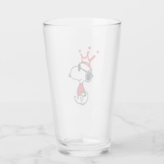 Snoopy - Joe Cool Crown Glas (Achterkant)