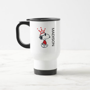 Snoopy - Joe Cool Crown   Jouw namen toevoegen Reisbeker