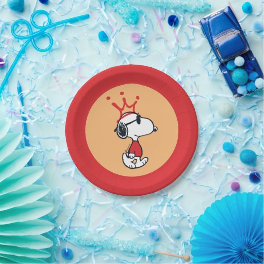 Snoopy - Joe Cool Crown Papieren Bordje (Feest)