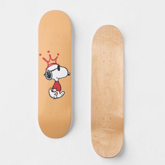 Snoopy - Joe Cool Crown Persoonlijk Skateboard (Voorkant)