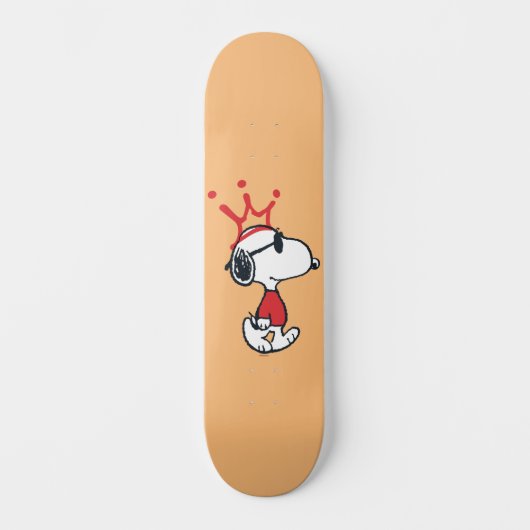 Snoopy - Joe Cool Crown Persoonlijk Skateboard (Voorkant)