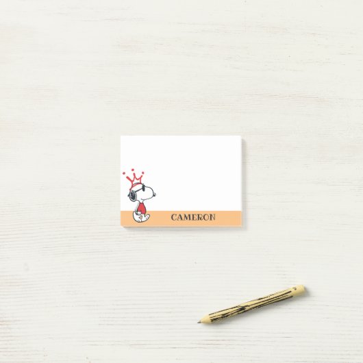 Snoopy - Joe Cool Crown Post-it® Notes (Op bureau)