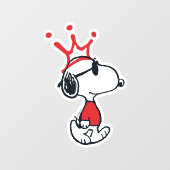 Snoopy - Joe Cool Crown Raamsticker (Vel)