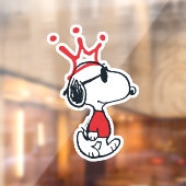 Snoopy - Joe Cool Crown Raamsticker (Vel 2)