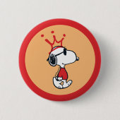 Snoopy - Joe Cool Crown Ronde Button 5,7 Cm (Voorkant)
