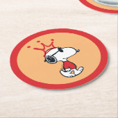 Snoopy - Joe Cool Crown Ronde Kartonnen Onderzetter (Gebogen)