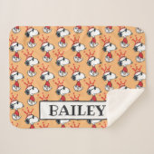 Snoopy - Joe Cool Crown Sherpa Deken (Voorkant (horizontaal))