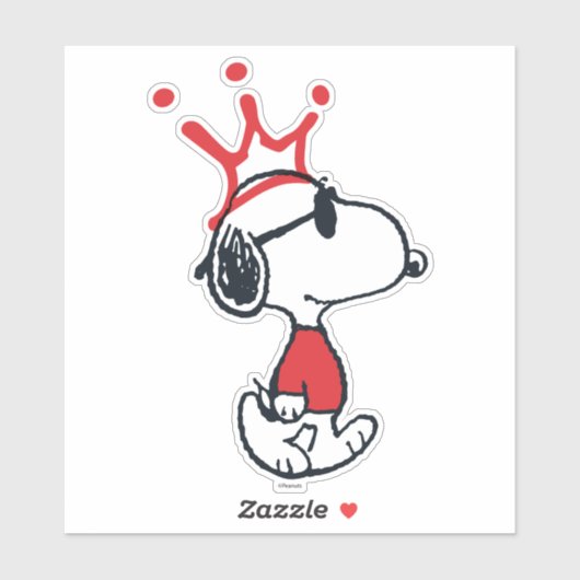Snoopy - Joe Cool Crown Sticker (Vel)