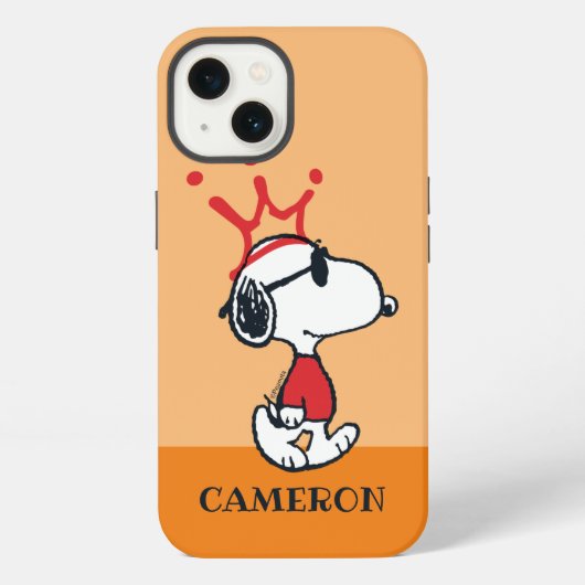Snoopy - Joe Cool Kroon iPhone Hoesje (Achterkant)