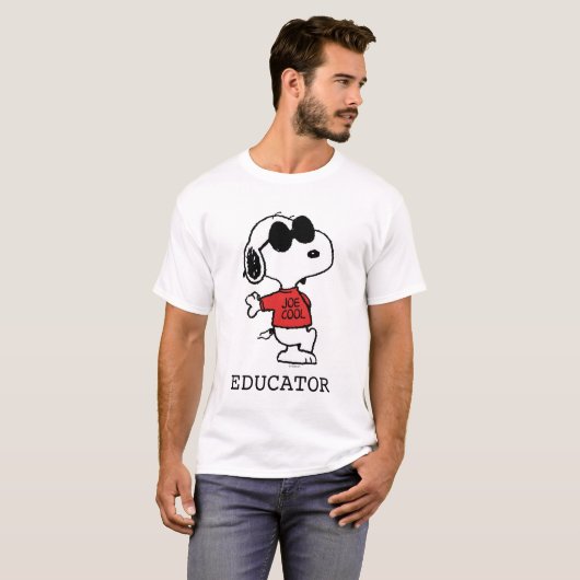 Snoopy "Joe Cool" leraar T-shirt (Voorkant volledig)