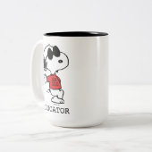 Snoopy "Joe Cool" leraar Tweekleurige Koffiemok (Voorkant links)