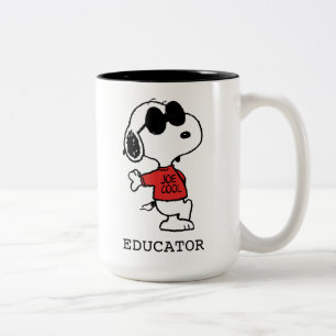 Snoopy "Joe Cool" leraar Tweekleurige Koffiemok
