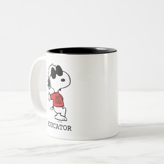 Snoopy "Joe Cool" leraar Tweekleurige Koffiemok (Voorkant links)