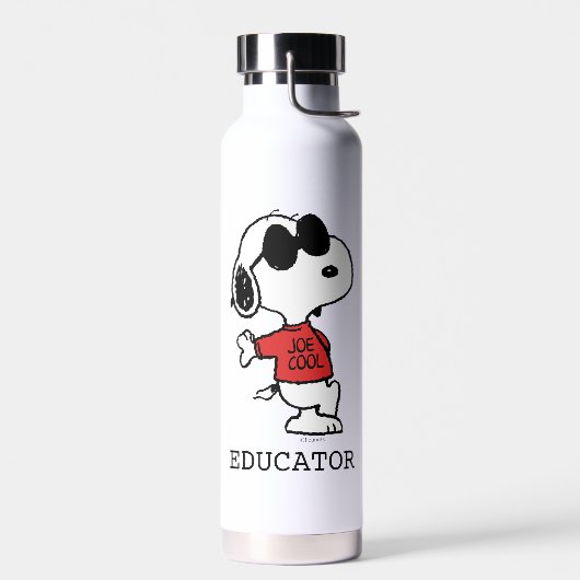 Snoopy "Joe Cool" leraar Waterfles (Links)