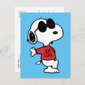Snoopy "Joe Cool" Permanent Briefkaart (Voorkant / Achterkant)