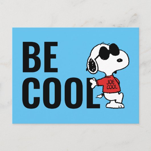 Snoopy "Joe Cool" Permanent Briefkaart (Voorkant)