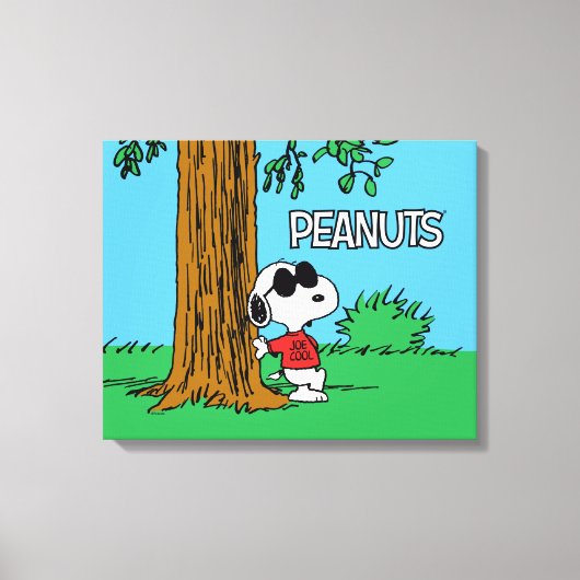 Snoopy "Joe Cool" Permanent Canvas Afdruk (Voorkant)